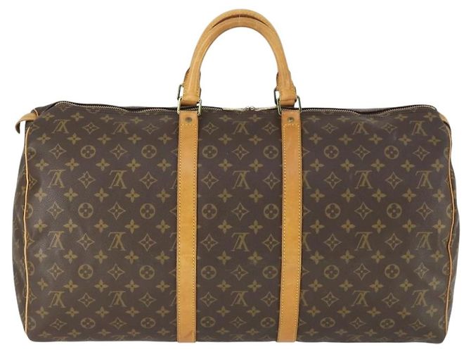 LOUIS VUITTON Borsa Boston Monogram Keepall 55 M41424 LV Auth 171726 Monogramma - vista 3