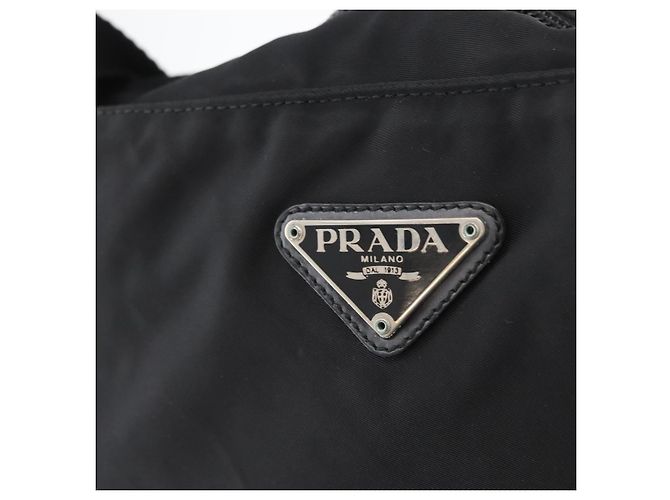 Borsa a Spalla PRADA Nylon Nero Argento Autentica 169612 - vista 14