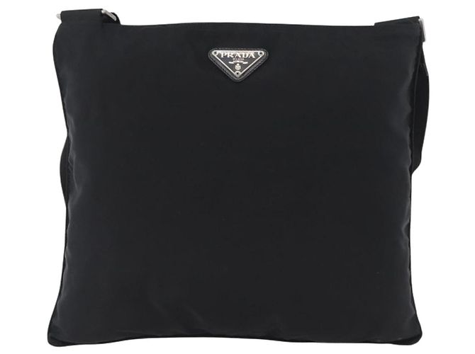 Borsa a Spalla PRADA Nylon Nero Argento Autentica 169612 - vista 2