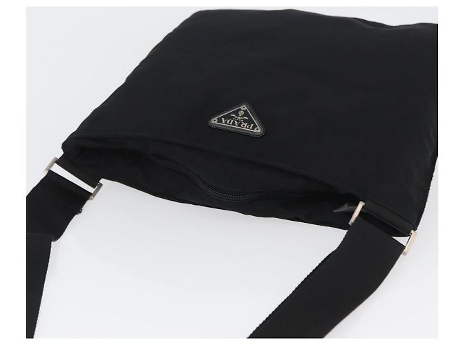 Borsa a Spalla PRADA Nylon Nero Argento Autentica 169612 - vista 6