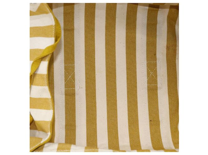 Hermès HERMES Cannes PM Borsa a Mano Tela Gialla Argento Auth 169571 Giallo - vista 14