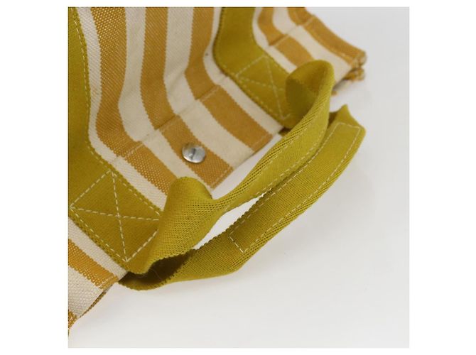 Hermès HERMES Cannes PM Borsa a Mano Tela Gialla Argento Auth 169571 Giallo - vista 7