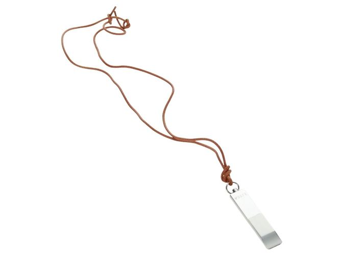 Colar apito LV Cup em metal prateado LOUIS VUITTON Auth 171365A Prata - vista 7