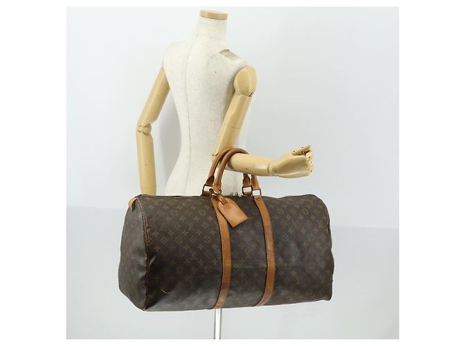 LOUIS VUITTON Borsa Boston Monogram Keepall 55 M41424 LV Auth 171947 Monogramma - vista 23