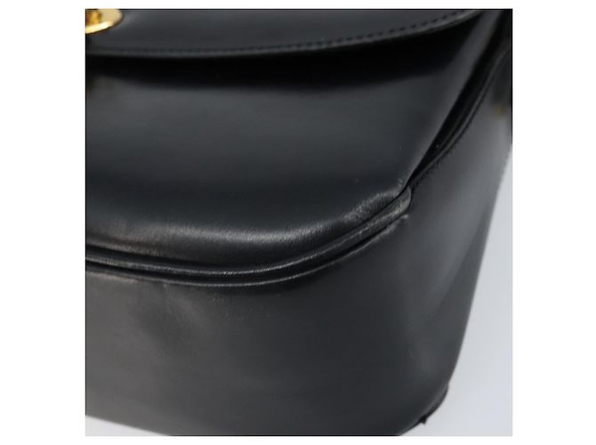 Céline Borsa a Spalla CELINE in Pelle Nera Oro Auth ka2456 Nero D'oro - vista 10