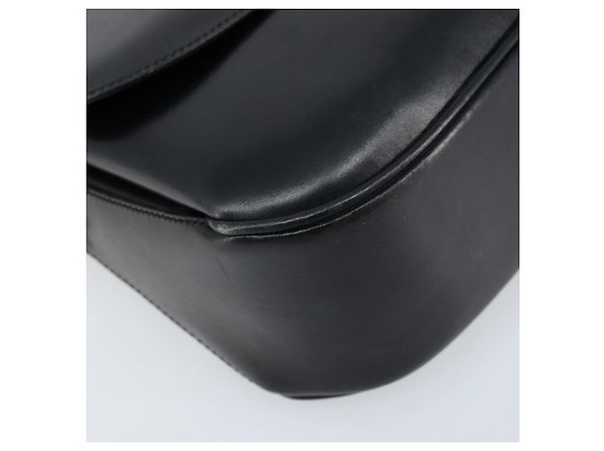 Céline Borsa a Spalla CELINE in Pelle Nera Oro Auth ka2456 Nero D'oro - vista 11