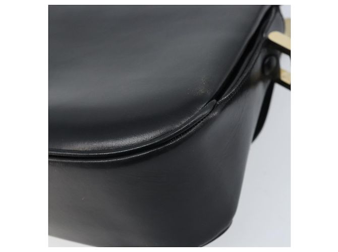 Céline Borsa a Spalla CELINE in Pelle Nera Oro Auth ka2456 Nero D'oro - vista 12