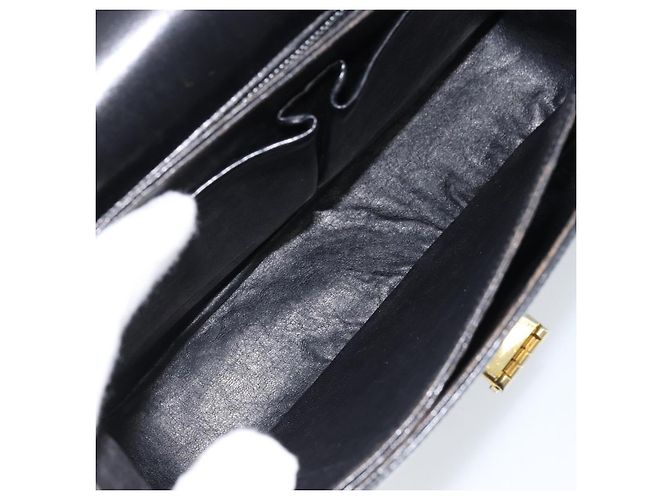 Céline Borsa a Spalla CELINE in Pelle Nera Oro Auth ka2456 Nero D'oro - vista 17