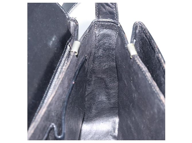 Céline Borsa a Spalla CELINE in Pelle Nera Oro Auth ka2456 Nero D'oro - vista 18
