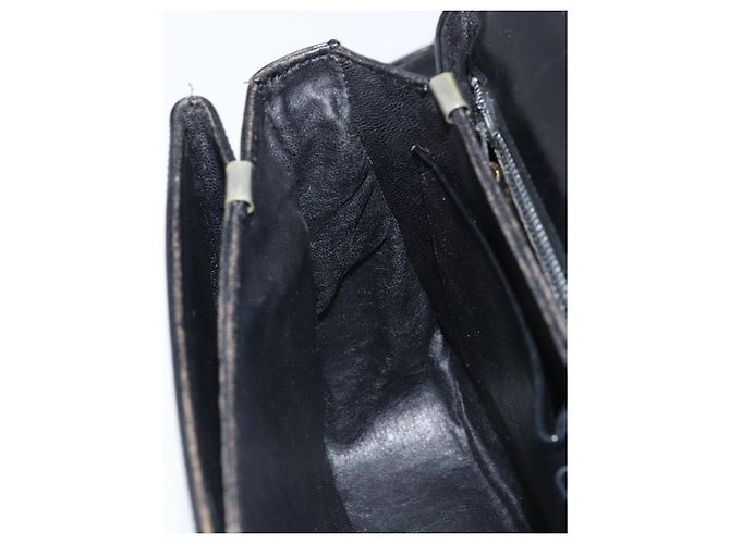Céline Borsa a Spalla CELINE in Pelle Nera Oro Auth ka2456 Nero D'oro - vista 19