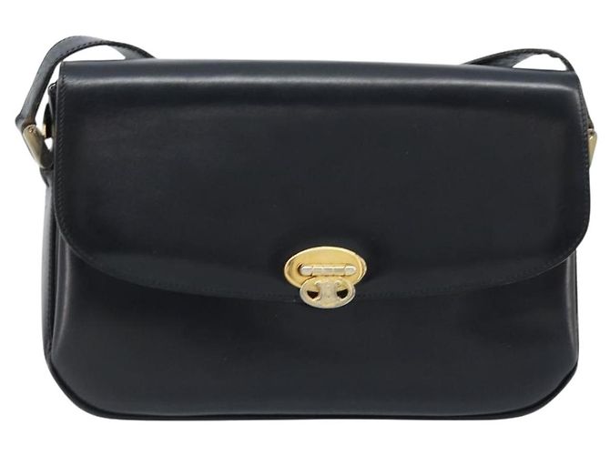 Céline Borsa a Spalla CELINE in Pelle Nera Oro Auth ka2456 Nero D'oro - vista 2