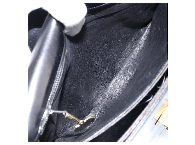 Céline Borsa a Spalla CELINE in Pelle Nera Oro Auth ka2456 Nero D'oro - vista 20