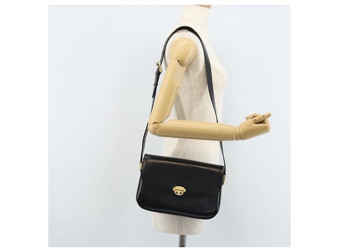 Céline Borsa a Spalla CELINE in Pelle Nera Oro Auth ka2456 Nero D'oro - vista 24