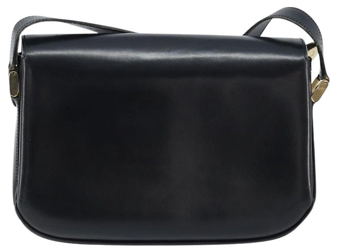 Céline Borsa a Spalla CELINE in Pelle Nera Oro Auth ka2456 Nero D'oro - vista 3