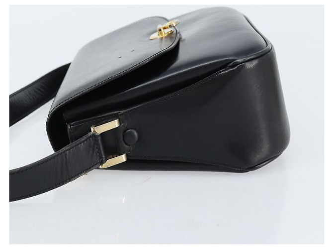 Céline Borsa a Spalla CELINE in Pelle Nera Oro Auth ka2456 Nero D'oro - vista 5