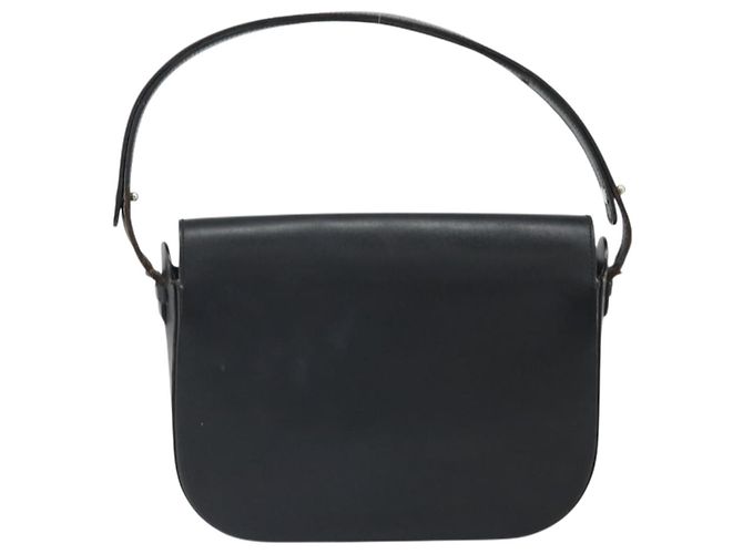 Borsa a Spalla Horsebit in Pelle Nera e Argento Christian Dior Auth am10763 Nero - vista 3