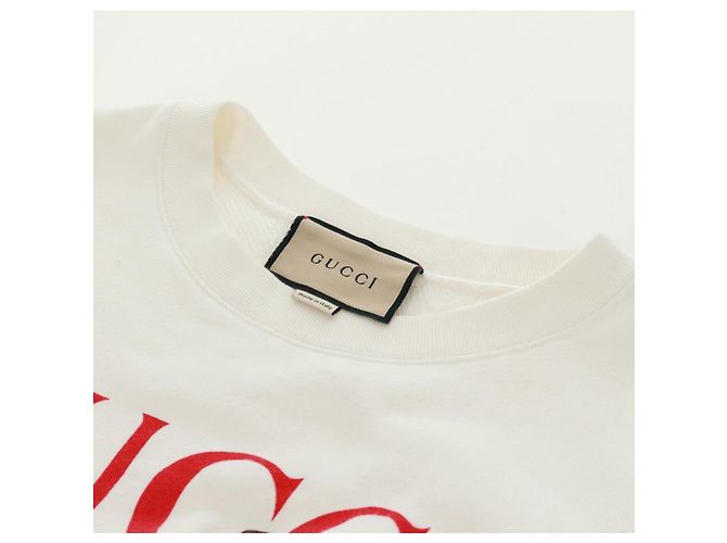 Sudadera de algodón blanca Colaboración Bananya GUCCI Auth 170953M Blanco - vista 5
