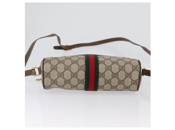 Bolsa Sherry Line GG Supreme Web da GUCCI em PVC bege e dourado 68 02 004 Auth 169630 - vista 11