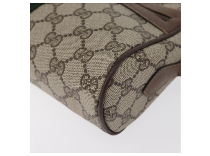 Bolsa Sherry Line GG Supreme Web da GUCCI em PVC bege e dourado 68 02 004 Auth 169630 - vista 13