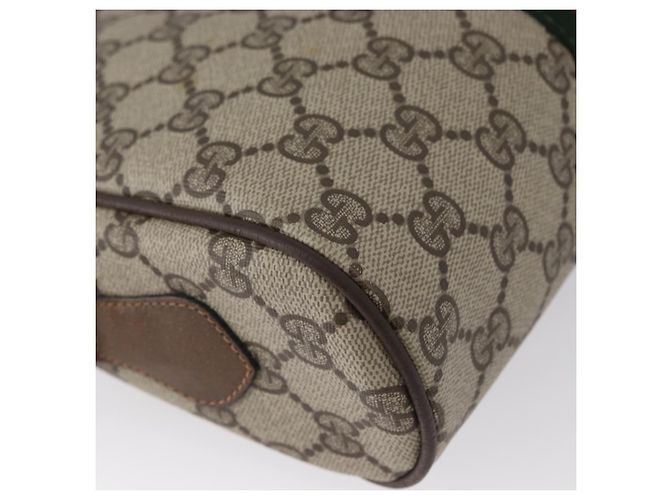 Bolsa Sherry Line GG Supreme Web da GUCCI em PVC bege e dourado 68 02 004 Auth 169630 - vista 14