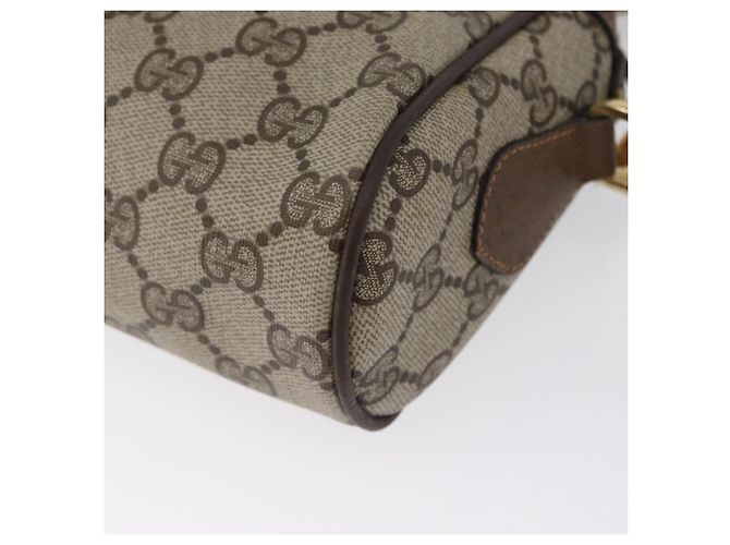 Bolsa Sherry Line GG Supreme Web da GUCCI em PVC bege e dourado 68 02 004 Auth 169630 - vista 15