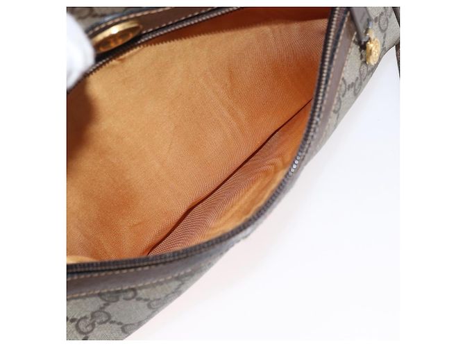 Bolsa Sherry Line GG Supreme Web da GUCCI em PVC bege e dourado 68 02 004 Auth 169630 - vista 22