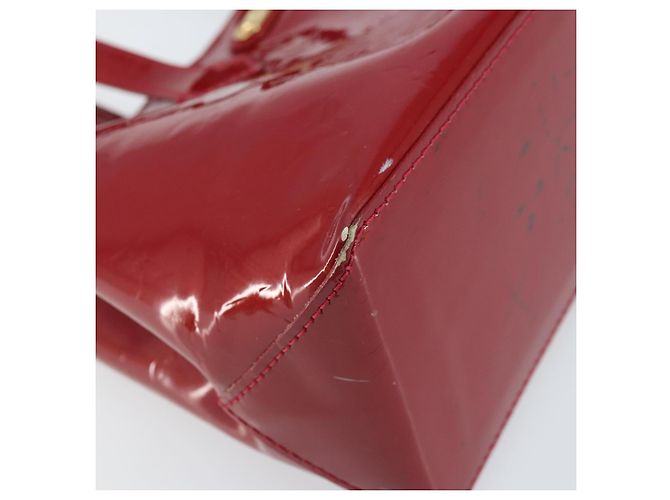 LOUIS VUITTON Borsa Wilshire PM Monogram Vernis Pomme D'amour M93642 Auth 172117 Rosso - vista 11