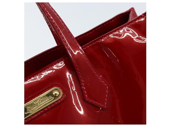 LOUIS VUITTON Borsa Wilshire PM Monogram Vernis Pomme D'amour M93642 Auth 172117 Rosso - vista 14