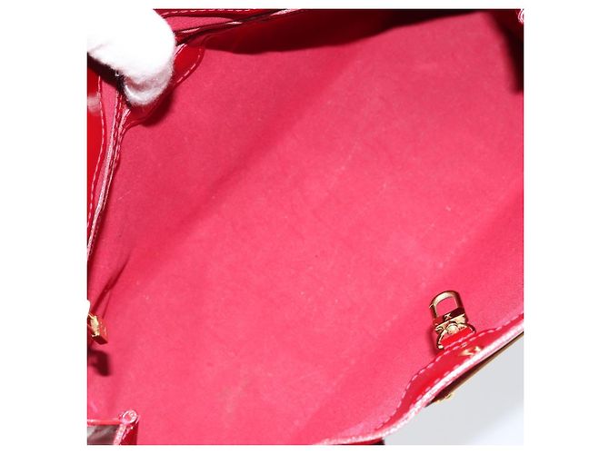 LOUIS VUITTON Borsa Wilshire PM Monogram Vernis Pomme D'amour M93642 Auth 172117 Rosso - vista 17