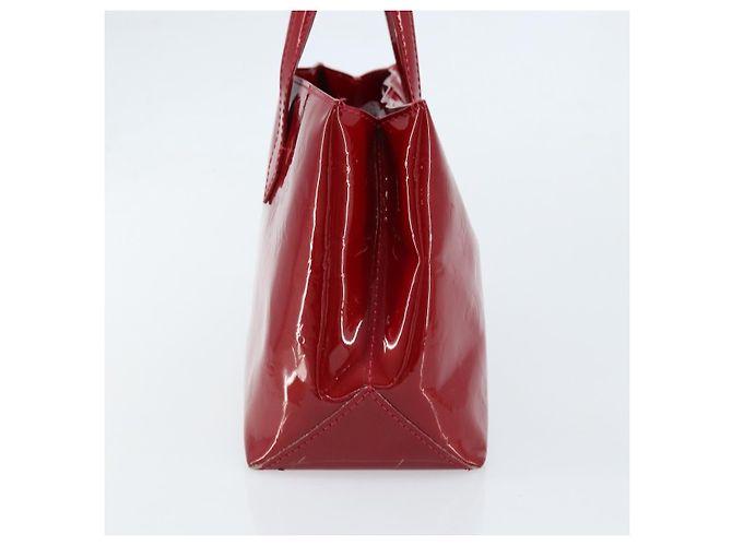 LOUIS VUITTON Borsa Wilshire PM Monogram Vernis Pomme D'amour M93642 Auth 172117 Rosso - vista 4
