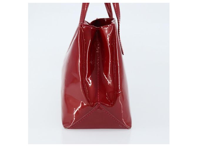 LOUIS VUITTON Borsa Wilshire PM Monogram Vernis Pomme D'amour M93642 Auth 172117 Rosso - vista 5