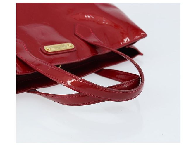 LOUIS VUITTON Borsa Wilshire PM Monogram Vernis Pomme D'amour M93642 Auth 172117 Rosso - vista 7