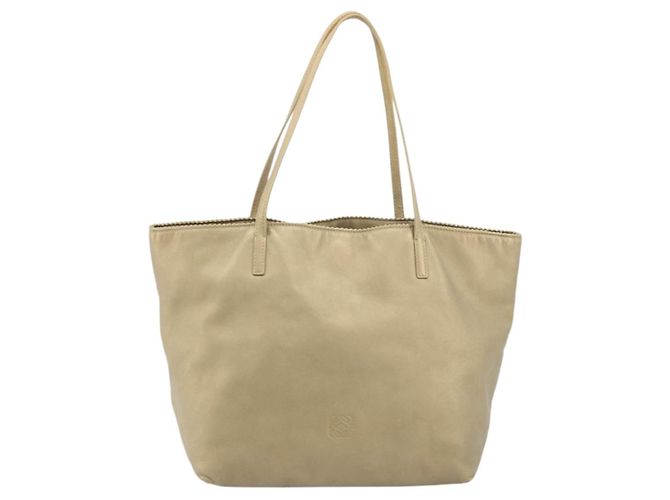 Borsa Tote LOEWE in pelle dorata Auth ep13539 - vista 13