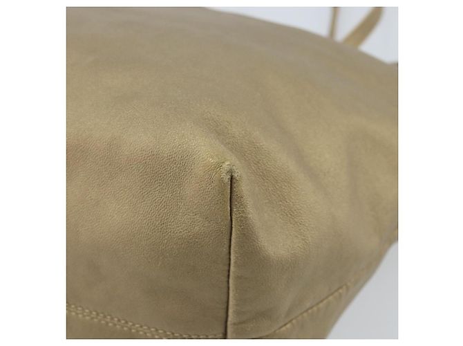 Borsa Tote LOEWE in pelle dorata Auth ep13539 - vista 15