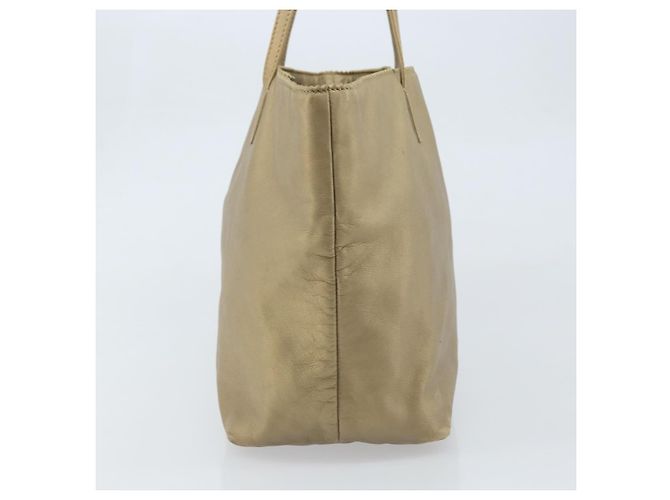 Borsa Tote LOEWE in pelle dorata Auth ep13539 - vista 3