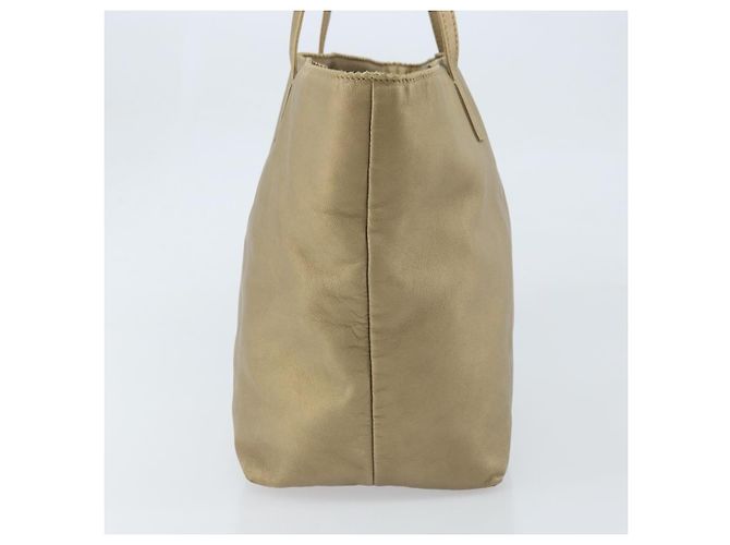 Borsa Tote LOEWE in pelle dorata Auth ep13539 - vista 4