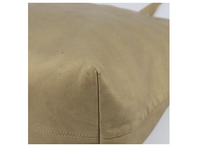 Borsa Tote LOEWE in pelle dorata Auth ep13539 - vista 9