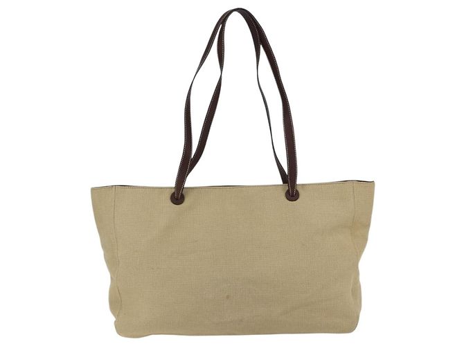 Borsa Tote CHANEL in tela beige oro CC Auth bs33123 D'oro - vista 2