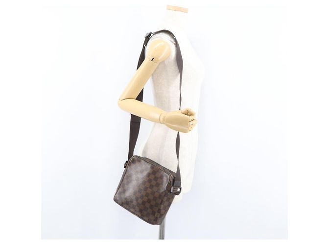 LOUIS VUITTON Borsa a Spalla Damier Ebene Olaf PM N41442 LV Auth ka2472 - vista 24