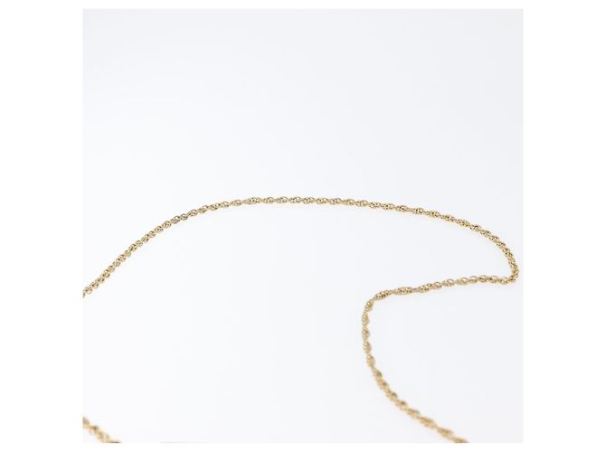 CHANEL Borsa a Spalla Matelassé in Pelle di Agnello Beige Oro CC Auth bs33475 D'oro - vista 9