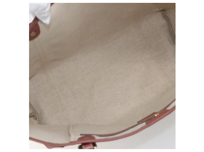 Gucci Borsa Tote GG Supreme in PVC Beige Oro 197953 Auth kk637 D'oro - vista 15