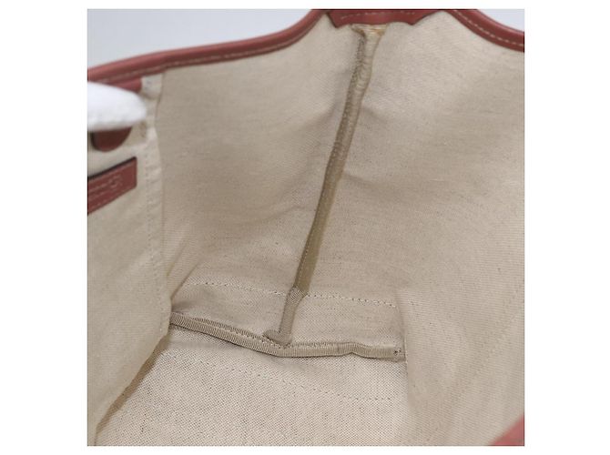 Gucci Borsa Tote GG Supreme in PVC Beige Oro 197953 Auth kk637 D'oro - vista 17