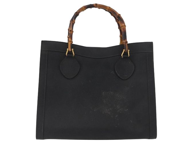 Borsa Tote in Pelle Gucci Bamboo Nera Oro 002 0260 2615 Auth 172302 Nero D'oro - vista 2