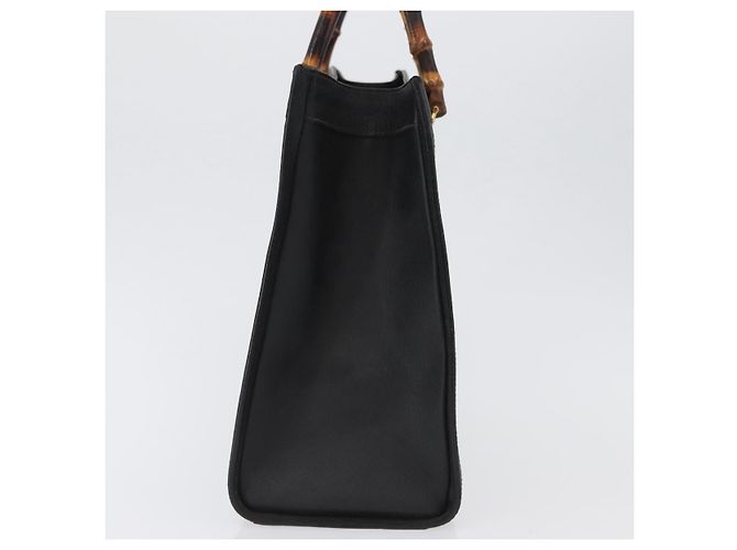 Borsa Tote in Pelle Gucci Bamboo Nera Oro 002 0260 2615 Auth 172302 Nero D'oro - vista 4