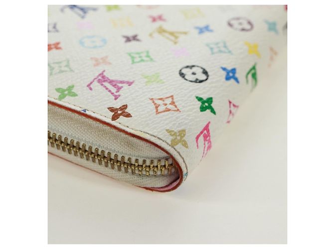 LOUIS VUITTON Zippy Lang Wallet Monogram Multicolor Weiß M60241 LV Auth 171842V - vista 10