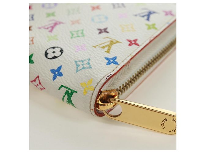 LOUIS VUITTON Zippy Lang Wallet Monogram Multicolor Weiß M60241 LV Auth 171842V - vista 11