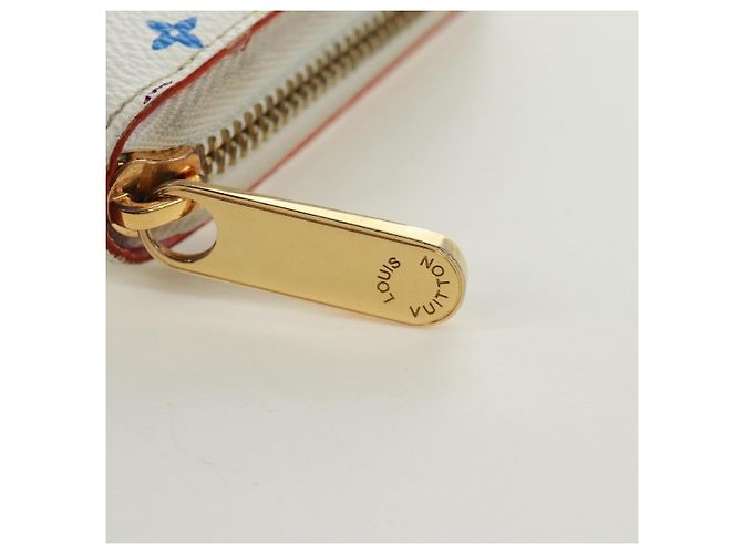 LOUIS VUITTON Zippy Lang Wallet Monogram Multicolor Weiß M60241 LV Auth 171842V - vista 12