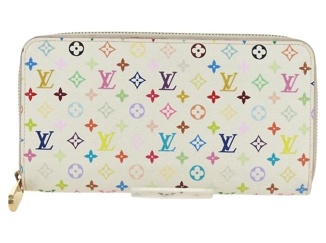 LOUIS VUITTON Zippy Lang Wallet Monogram Multicolor Weiß M60241 LV Auth 171842V - vista 2