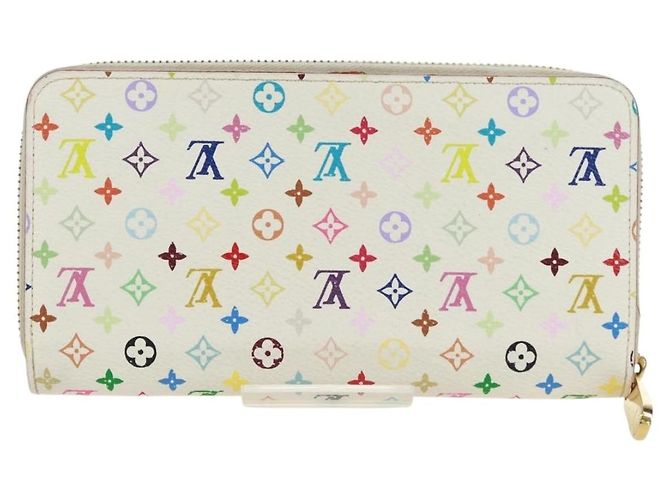 LOUIS VUITTON Zippy Lang Wallet Monogram Multicolor Weiß M60241 LV Auth 171842V - vista 3
