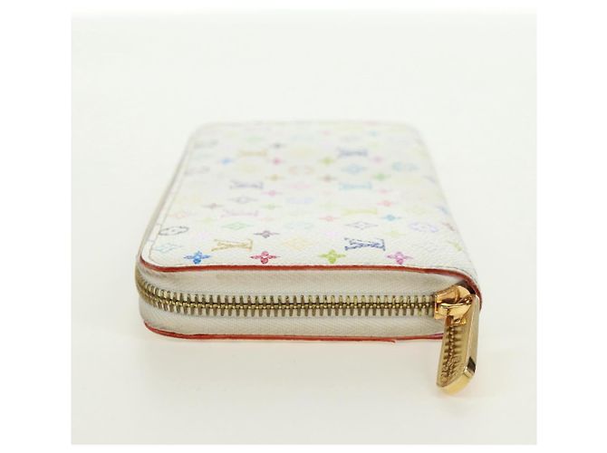LOUIS VUITTON Zippy Lang Wallet Monogram Multicolor Weiß M60241 LV Auth 171842V - vista 4